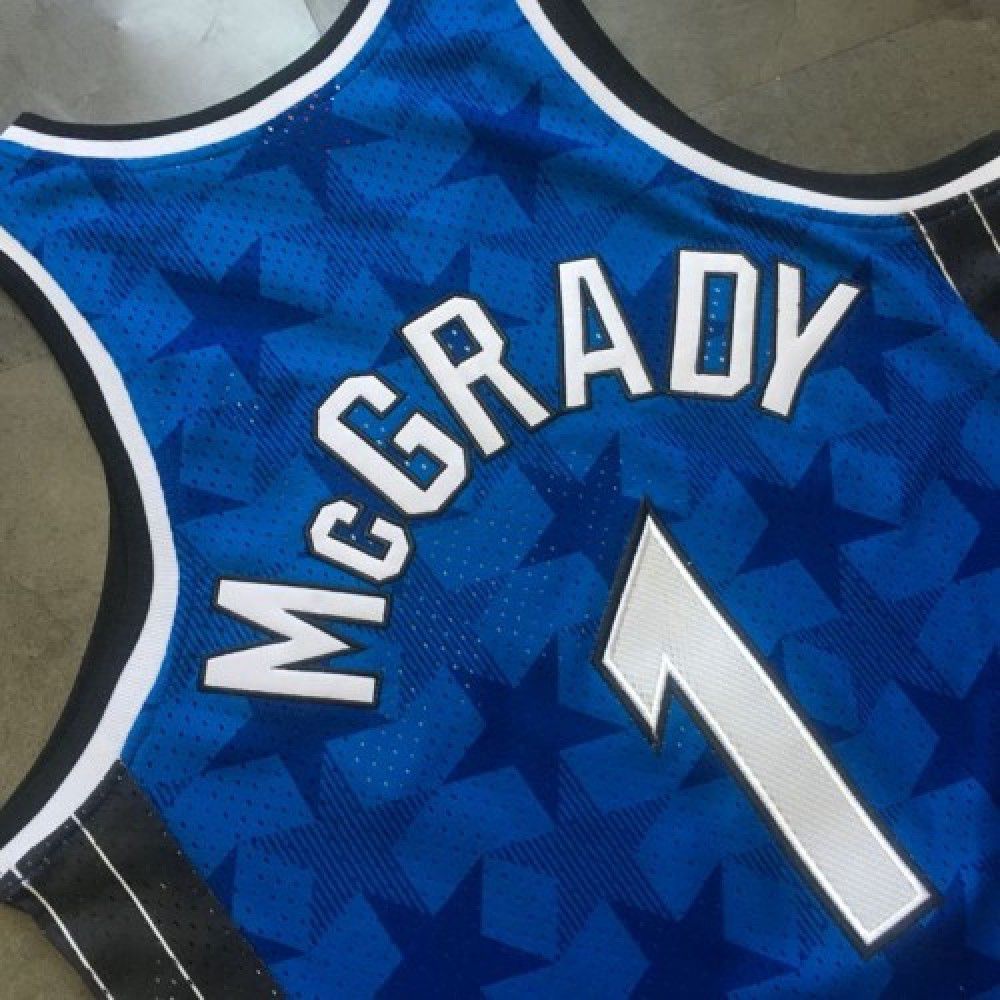 Men's Orlando Magic Tracy McGrady #1 Throwback Blue 00-01 Hardwood Classics Jersey-Pro Kit Vault | Brand New 26/27 Sports Jerseys